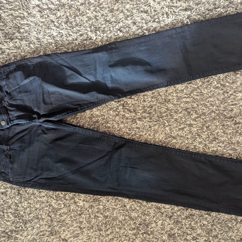 7 For All Mankind Women's Dark Blue Straight Leg Jeans